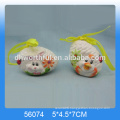 High quality ceramic hanging Easter egg ,ceramic easter hanging crafts